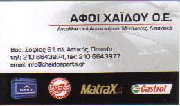 ΑΝΤΑΛΛΑΚΤΙΚΑ ΑΥΤΟΚΙΝΗΤΩΝ ΜΠΑΤΑΡΙΕΣ ΛΙΠΑΝΤΙΚΑ ΠΑΙΑΝΙΑ ΑΦΟΙ ΧΑΙΔΟΥ Ο Ε   